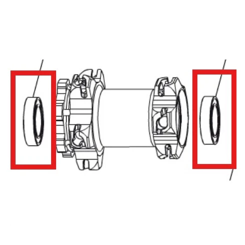 Zestaw 2 łożysk Piasta przednia MAVIC Centerlock Axis 9/15mm 20x32x7mm (6804) + 25x37x7mm (6805)