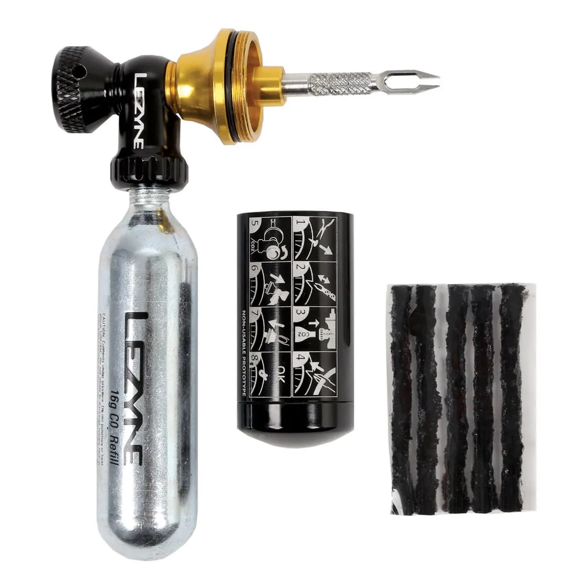 Zestaw naprawczy do opon bezdętkowych CO2 LEZYNE BLASTER + 5 bitów - Image 3