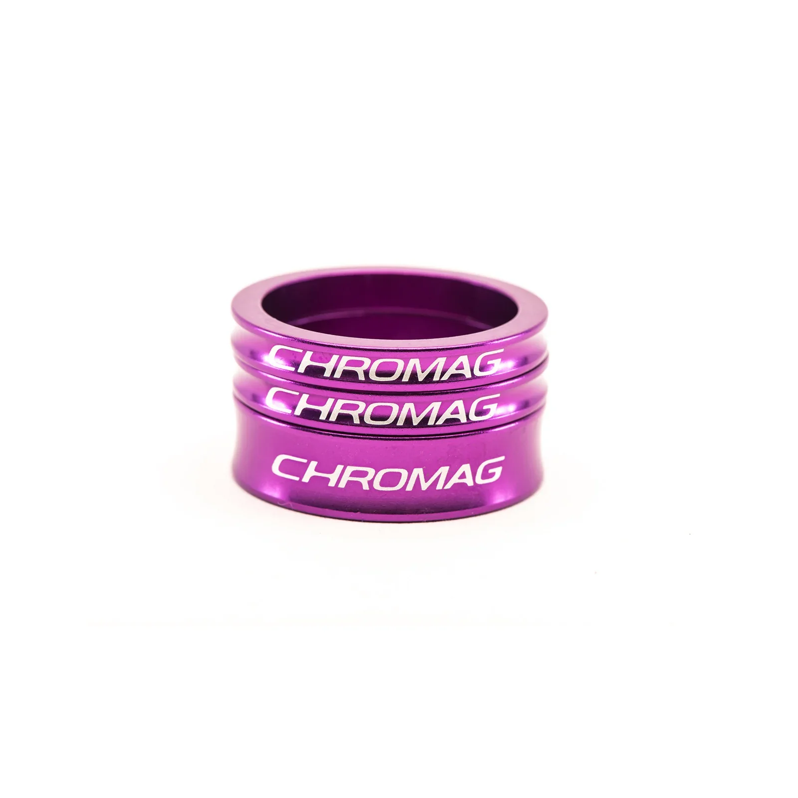 Zestaw podkładek dystansowych CHROMAG 1"1/8 Alu Purple Headset Spacer Kit