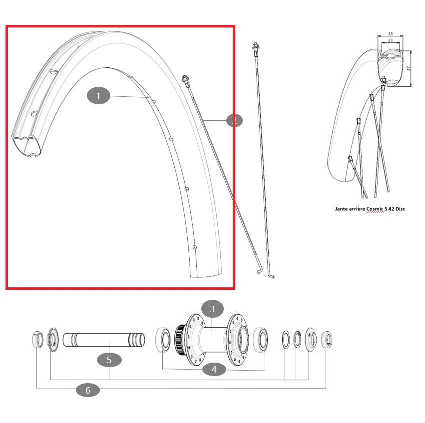 Zestaw kół przednich MAVIC COSMIC S42 DISC