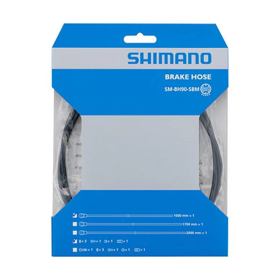 Zestaw przewodów hamulcowych SHIMANO SM-BH90-SBM Banjo prosty, czarny - Image 3