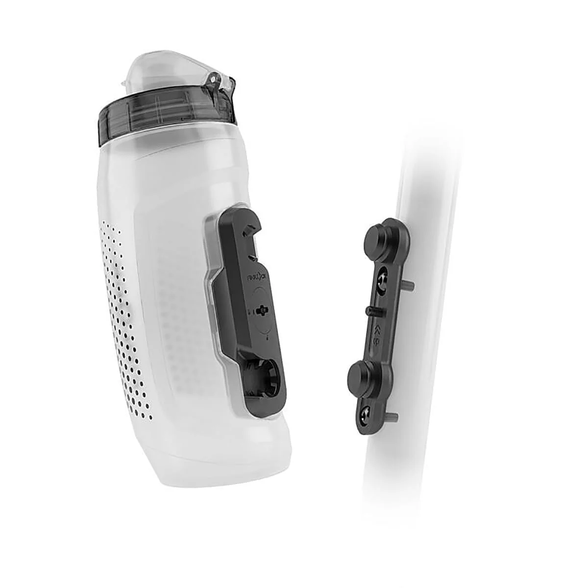 Zestaw bidon i koszyk na bidon FIDLOCK TWIST BIKE BASE 590 ml Przezroczysty
