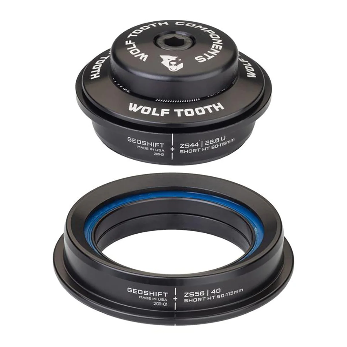 Zestaw słuchawkowy WOLF TOOTH PREMIUM Semi-Integrated Headset Angleset 1° Short ZS44/ZS56 Black