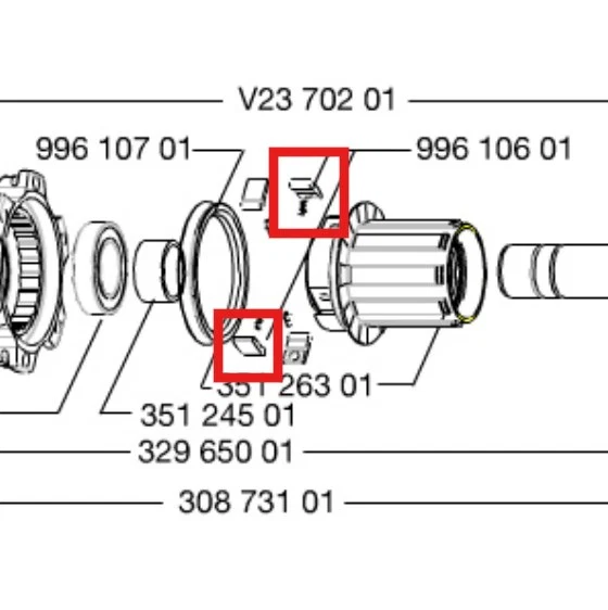 Zestaw zapadek MAVIC dla korpusu wolnego koła ITS-4 lub ITS-2