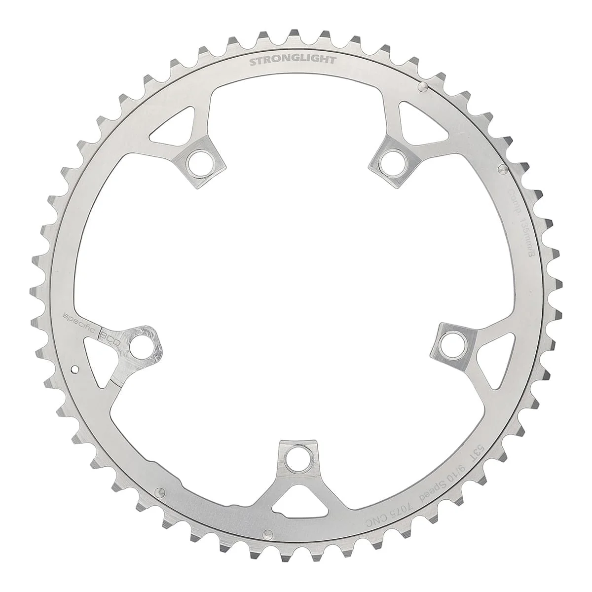 Zewnętrzna tarcza łańcuchowa STRONGLIGHT ALU 7075 Campagnolo typ B 135mm 9/10V