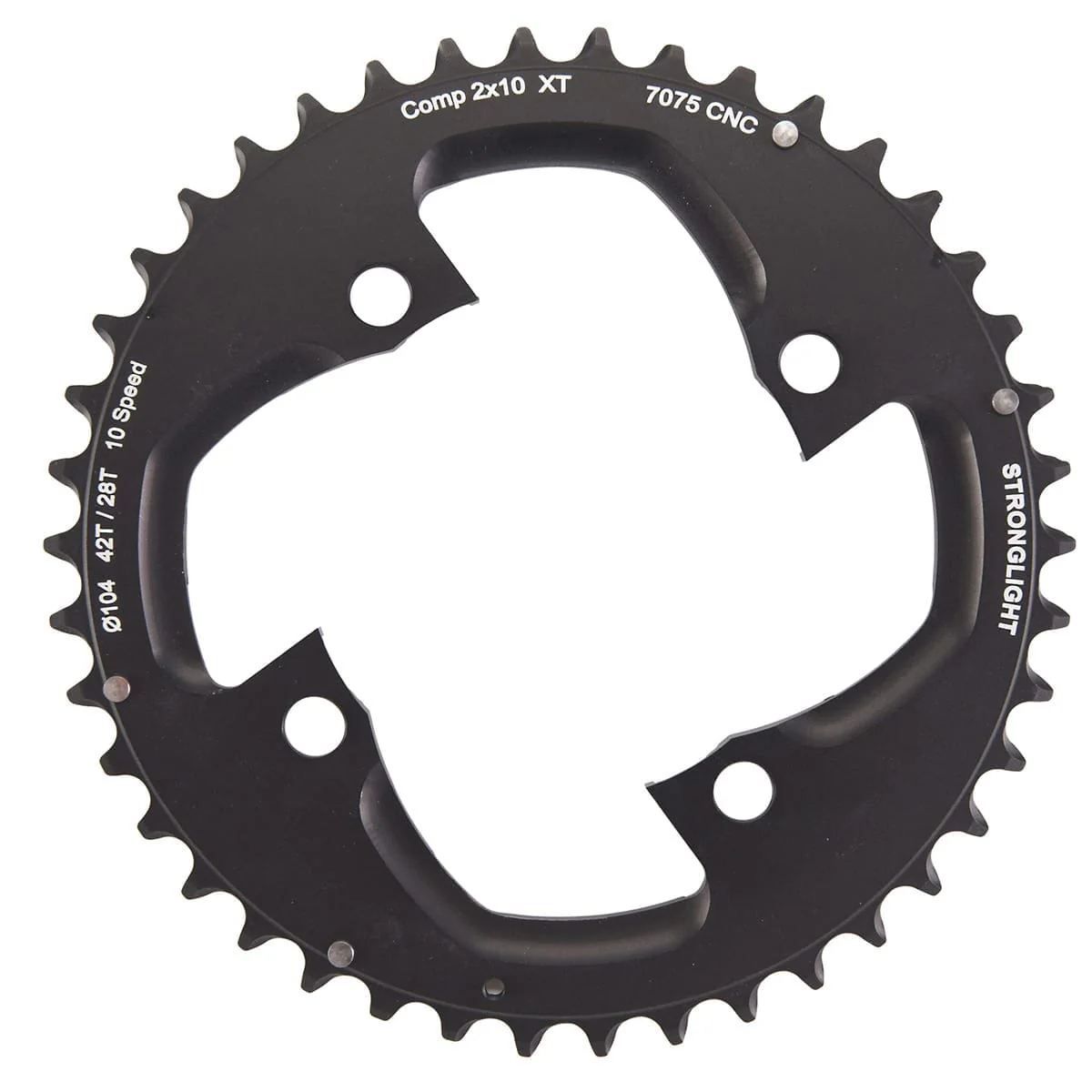 Zewnętrzna tarcza łańcuchowa STRONGLIGHT SHIMANO XT M785 10V 4 otwory 104 mm