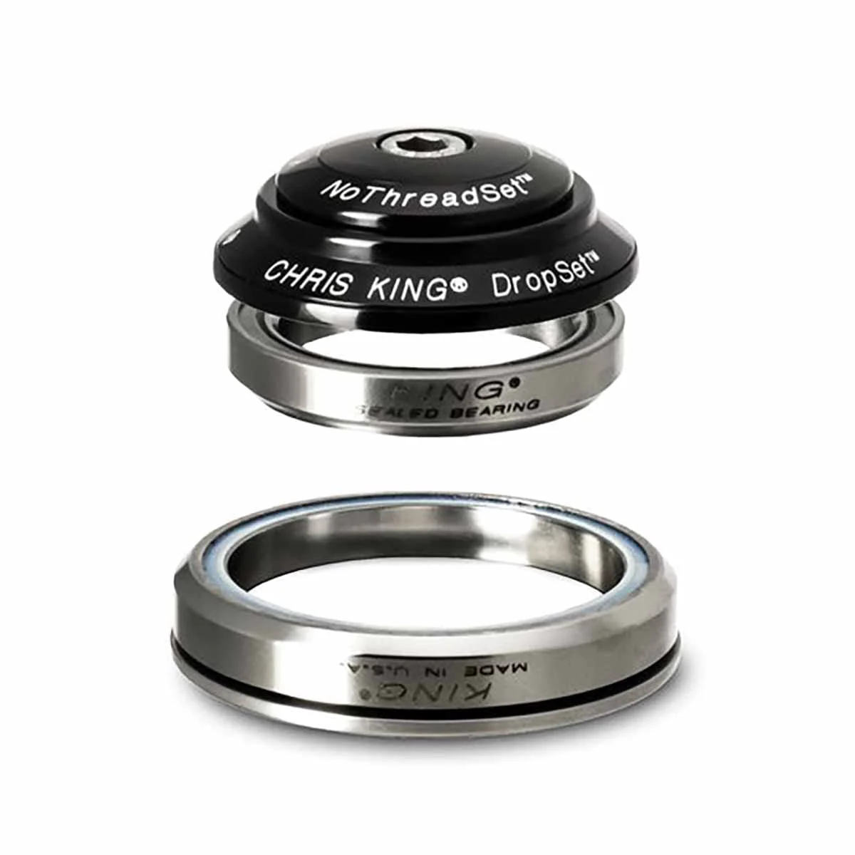 Zintegrowany zestaw słuchawkowy CHRIS KING DROPSET 2 1"1/8-1.5" IS42/IS52 45° Ceramic Black