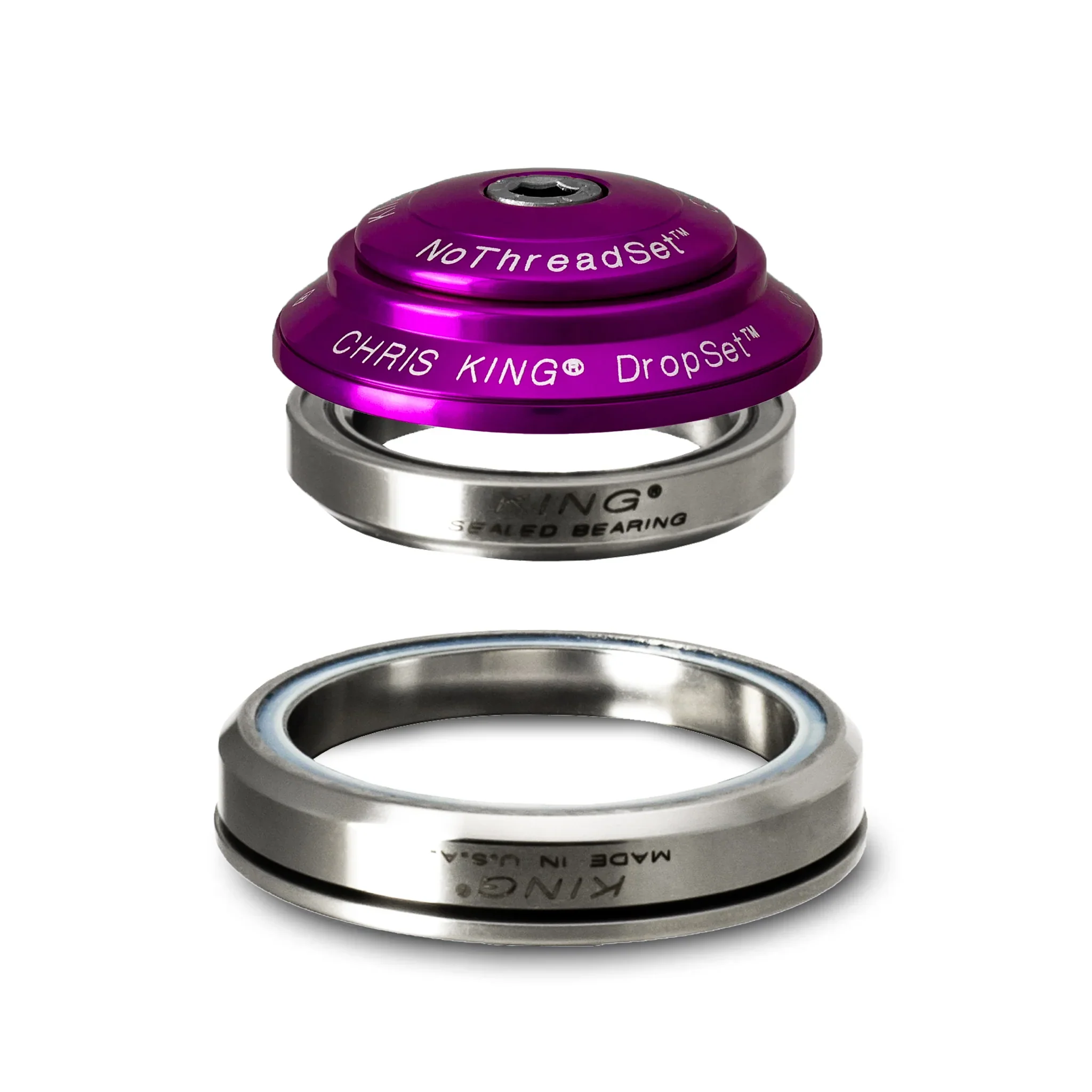 Zintegrowany zestaw słuchawkowy CHRIS KING DROPSET 3 1"1/8-1,5" IS41/IS52 36° Violet