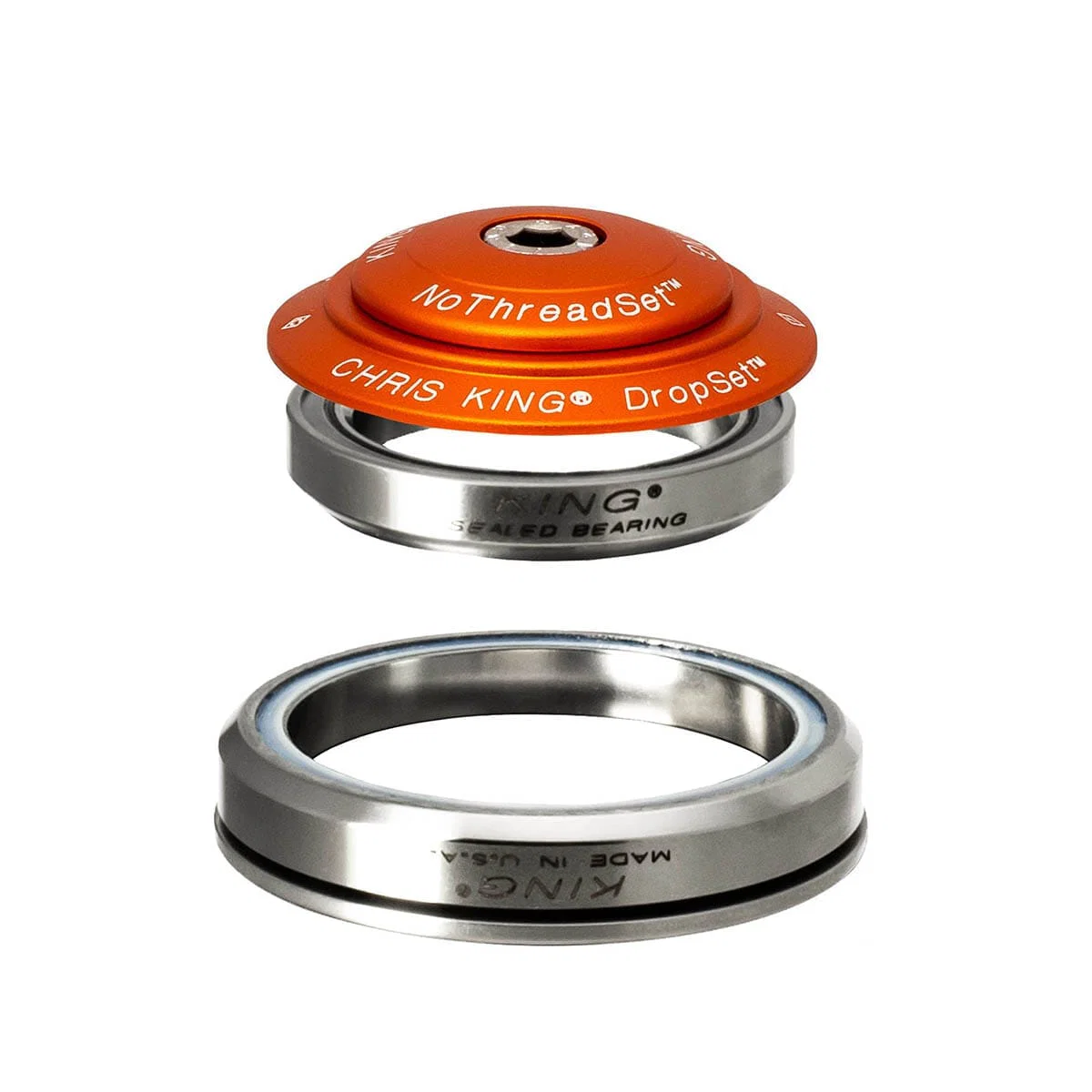 Zintegrowany zestaw słuchawkowy CHRIS KING DROPSET 5 1"1/8-1.5" IS42/IS52 Orange